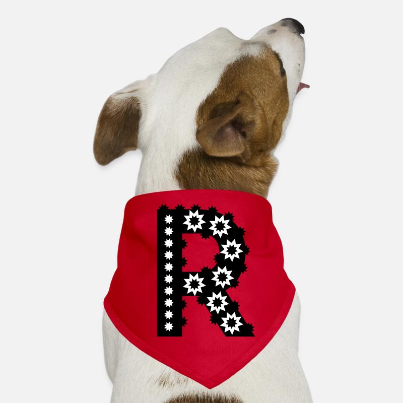 Lettre R Bandana pour chien