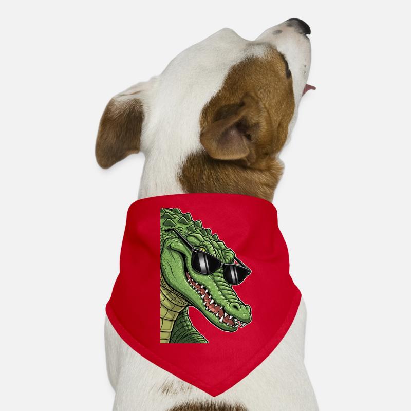 Crocodile décontracté avec lunettes de soleil Bandana pour chien