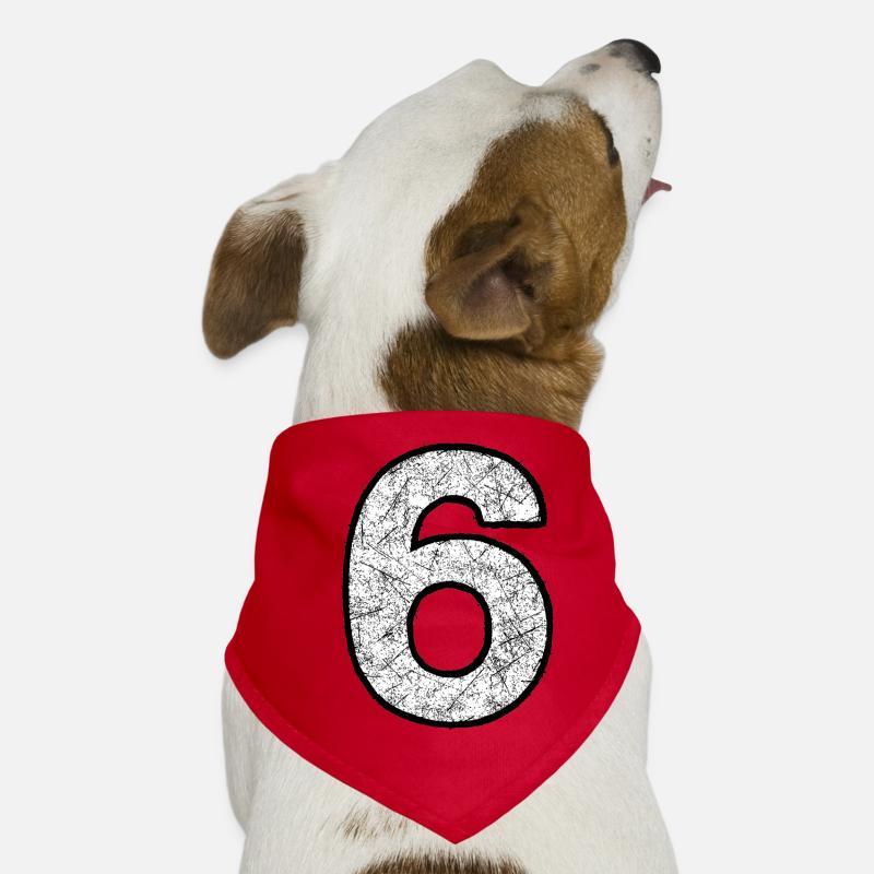 Six digits with scratch texture Dog Bandana