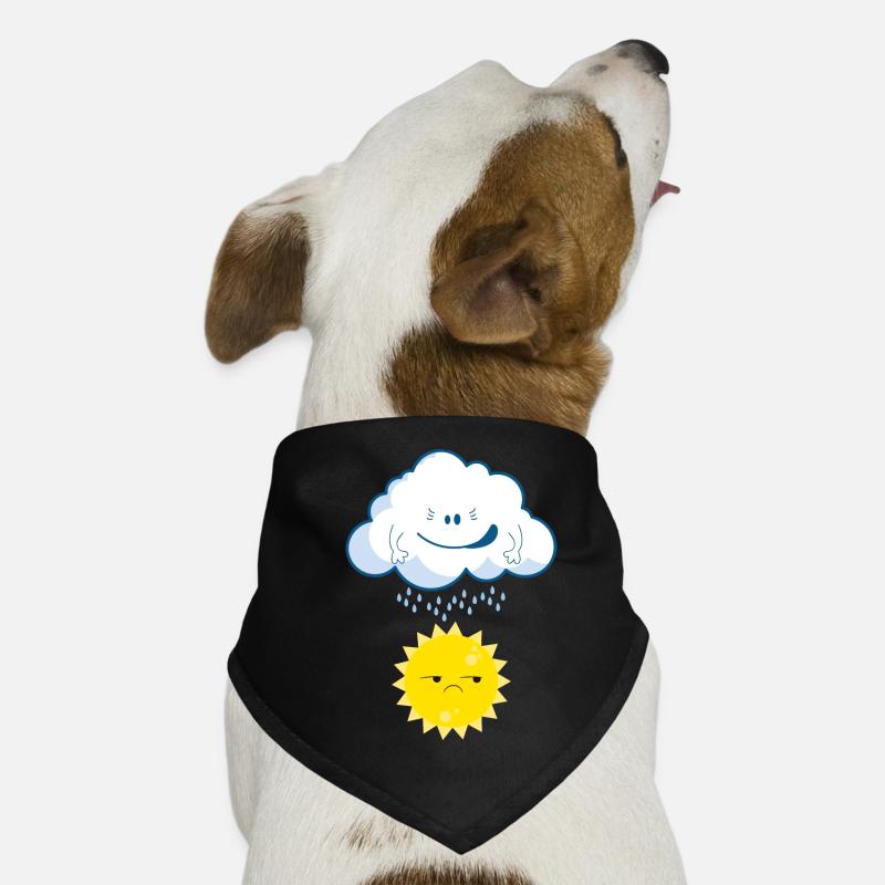 Clouds raining on the sun fun t-shirt Bandana pour chien