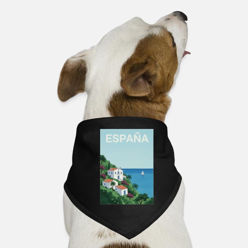 Idylle côtier espagnol Bandana pour chien