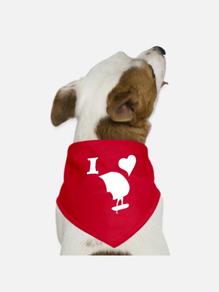 Real Wingfoil Love - Dog Bandana - red - Front