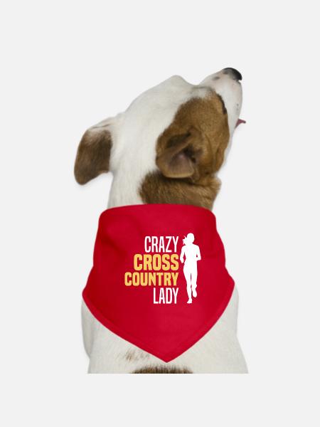 Crosslauf | Cross Country Läufer Berglauf Geschenk - Hunde-Bandana - Rot - Vorne