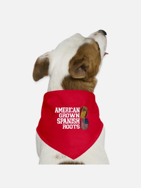 Spanisch Spanien Spanische Wurzeln Geschenk - Hunde-Bandana - Rot - Vorne