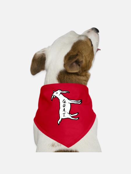 Goat 90 ° left - Dog Bandana - red - Front