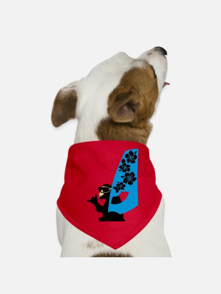 windsurfer - Hunde-Bandana - Rot - Vorne