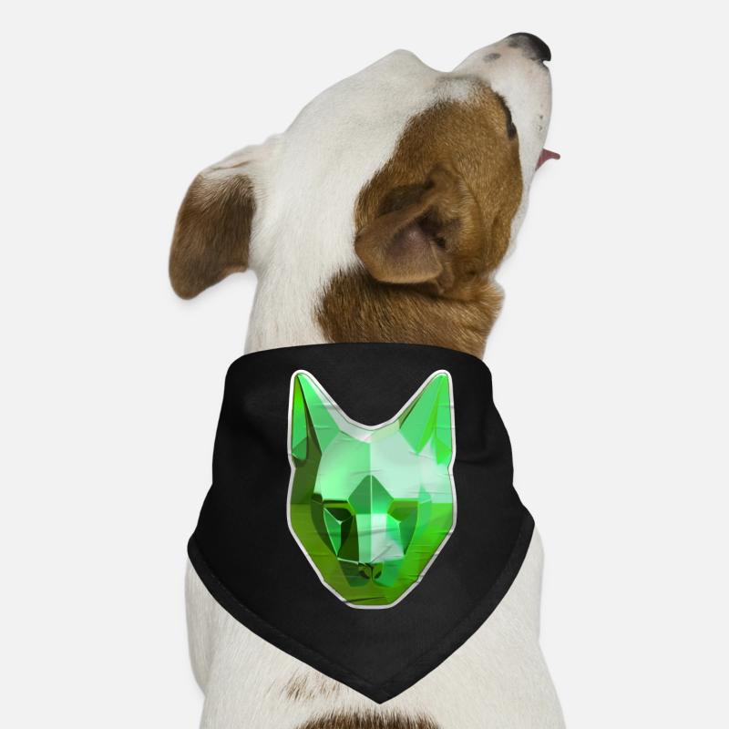 Chat Cristal Vert Bandana pour chien
