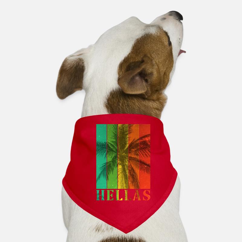 Grèce Hellas Été Palmiers Plage Mer Bandana pour chien