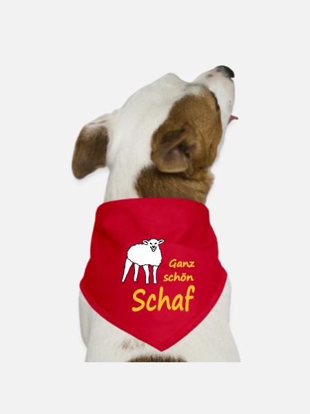 Ganz schön Schaf - Hunde-Bandana - Rot - Vorne