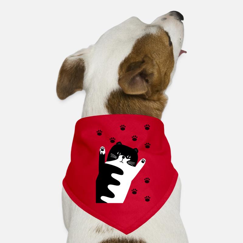Chat noir et blanc Bandana pour chien