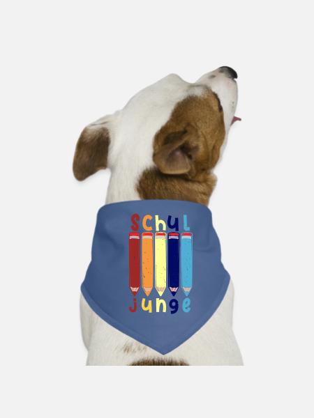 Stifte Schuljunge 2022 Schulbeginn T shirt - Hunde-Bandana - Rot - Vorne