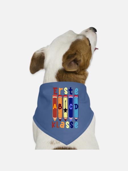 1. Klasse Rockgitarre Schulbeginn T shirt - Hunde-Bandana - Rot - Vorne