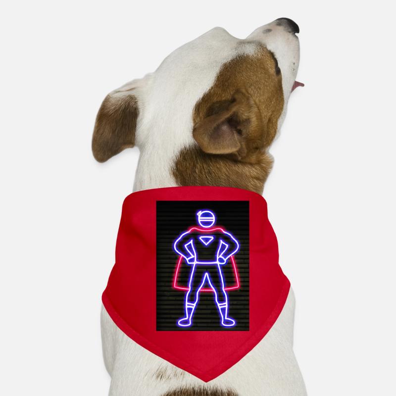 Superhelden Neon Hunde-Bandana
