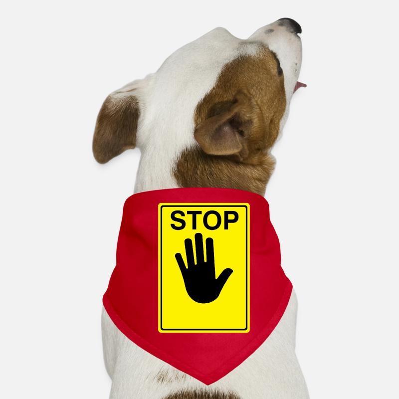 Stop Schild Logo Hunde-Bandana