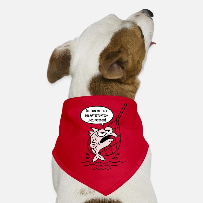 Mit der Gesamtsituation unzufrieden! WUNSCHFARBEN! - Hunde-Bandana - Rot