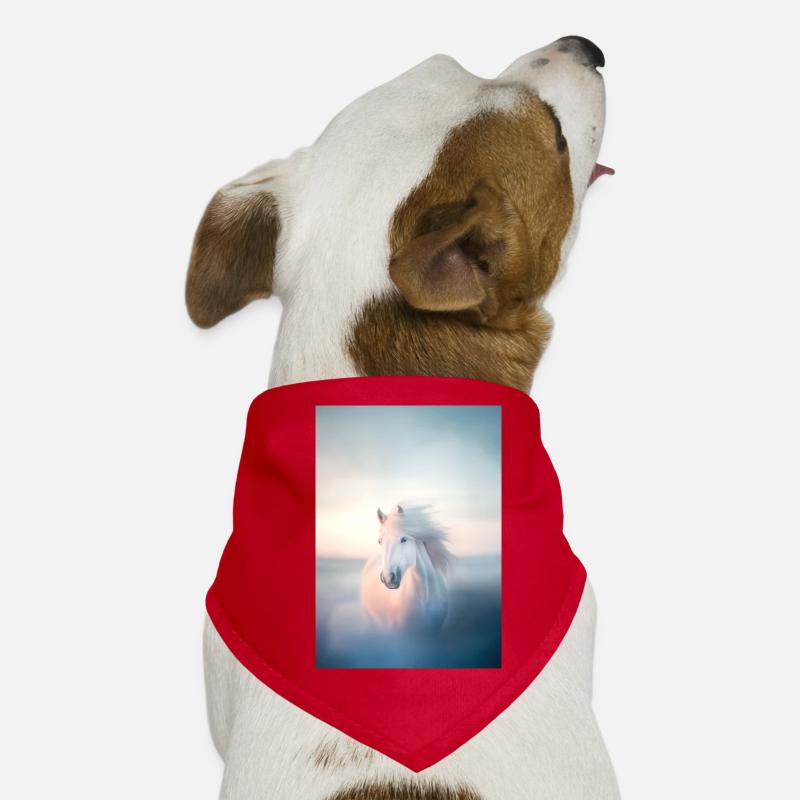 Pferd - Hunde-Bandana - Rot