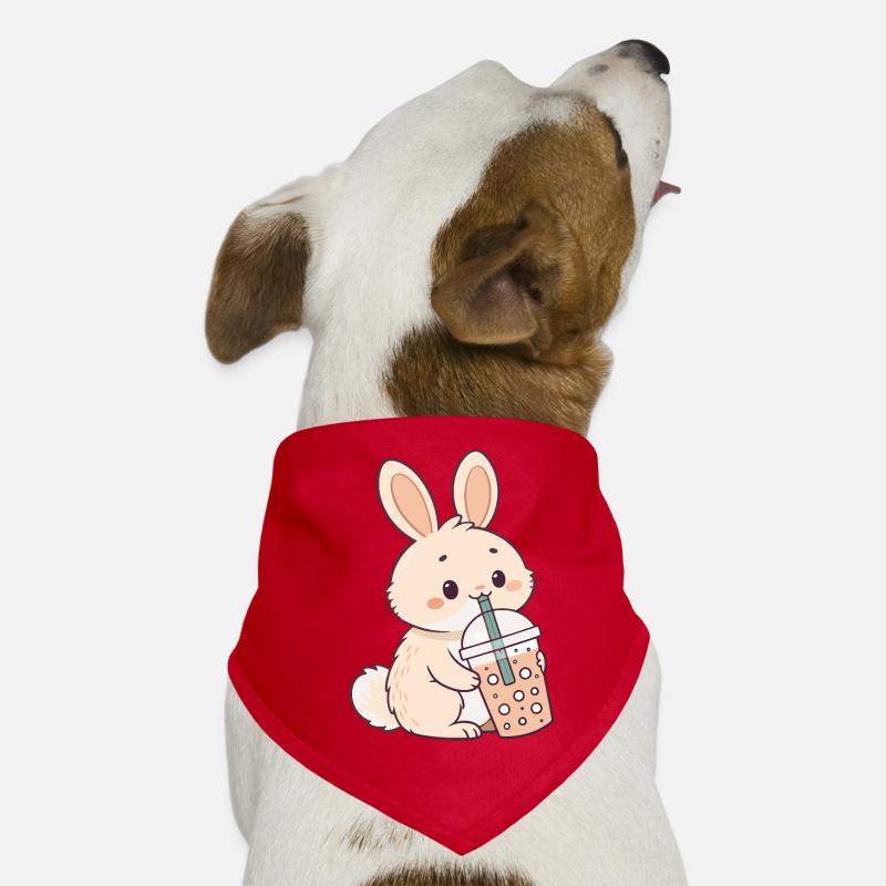 Lapin Bubble Tea Doux Bandana pour chien