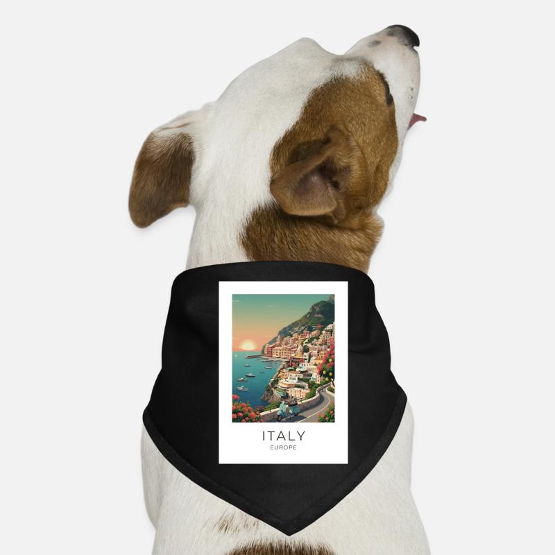 Italia Coastal Magic Motorcycle Dog Bandana