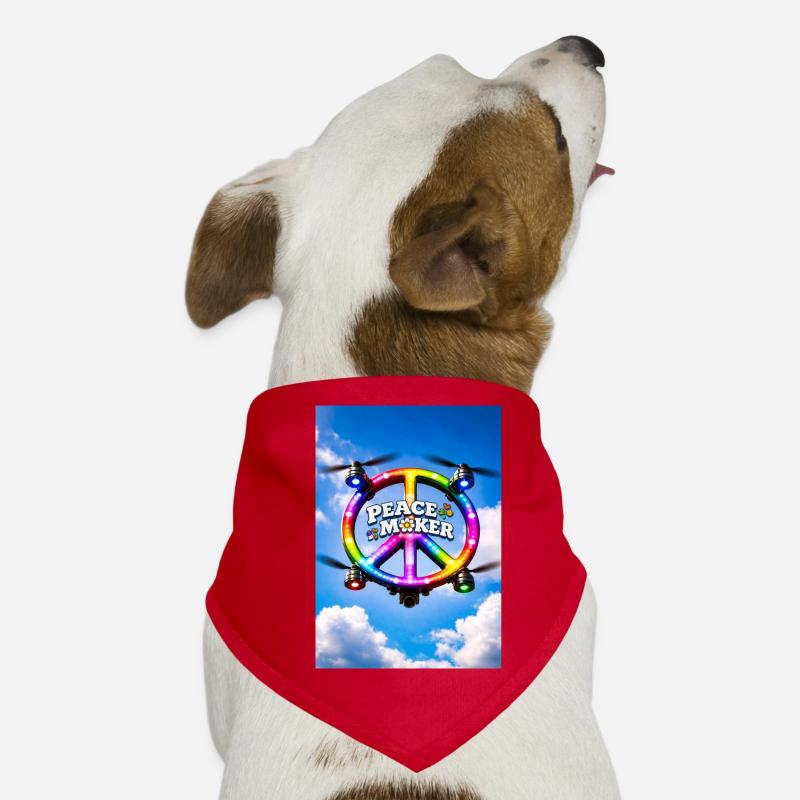 Peace Maker Rainbow LED Ring Dog Bandana