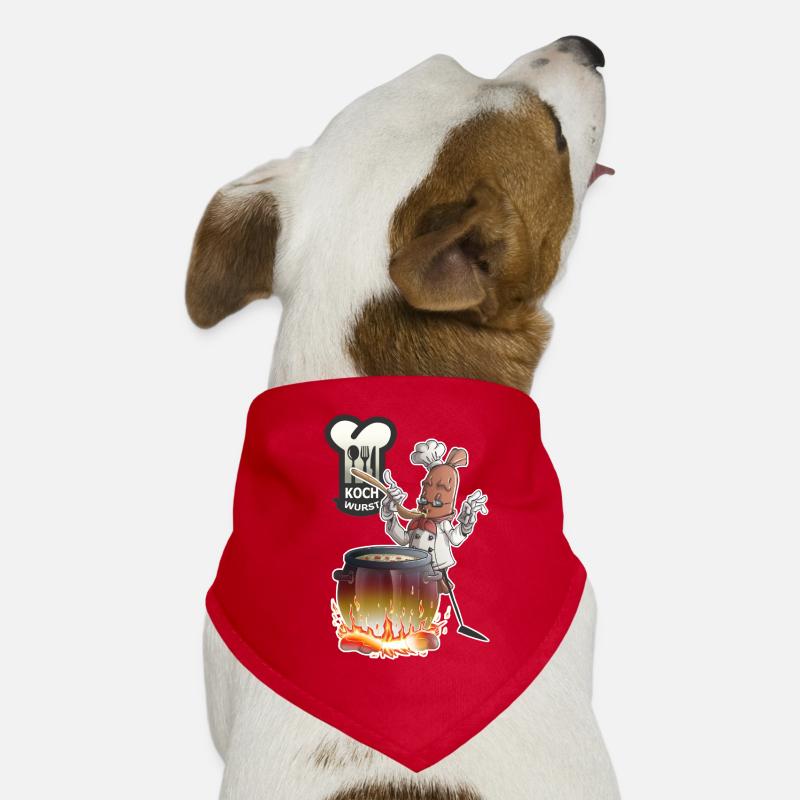 Kochwurst - Hunde-Bandana - Rot