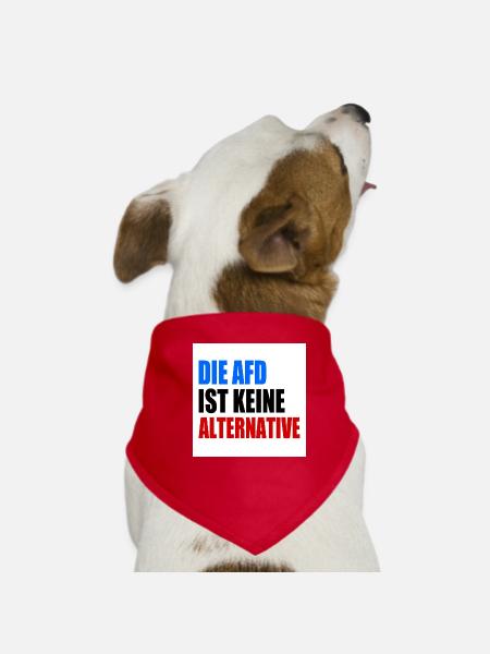 die afd ist keine alternative - Hunde-Bandana - Rot - Vorne