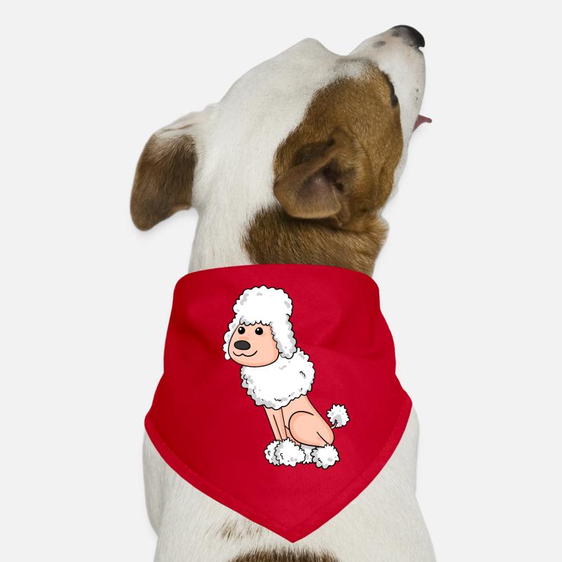 Poodle White Dog Bandana