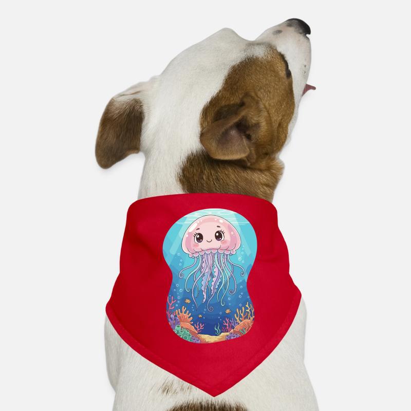 Monde sous-marin de méduses pastel Bandana pour chien