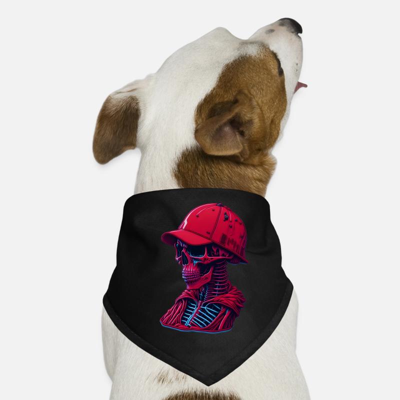 Squelette avec casquette Bandana pour chien
