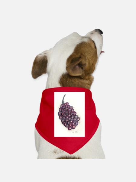 Raisins - Bandana pour chien - rouge - Devant