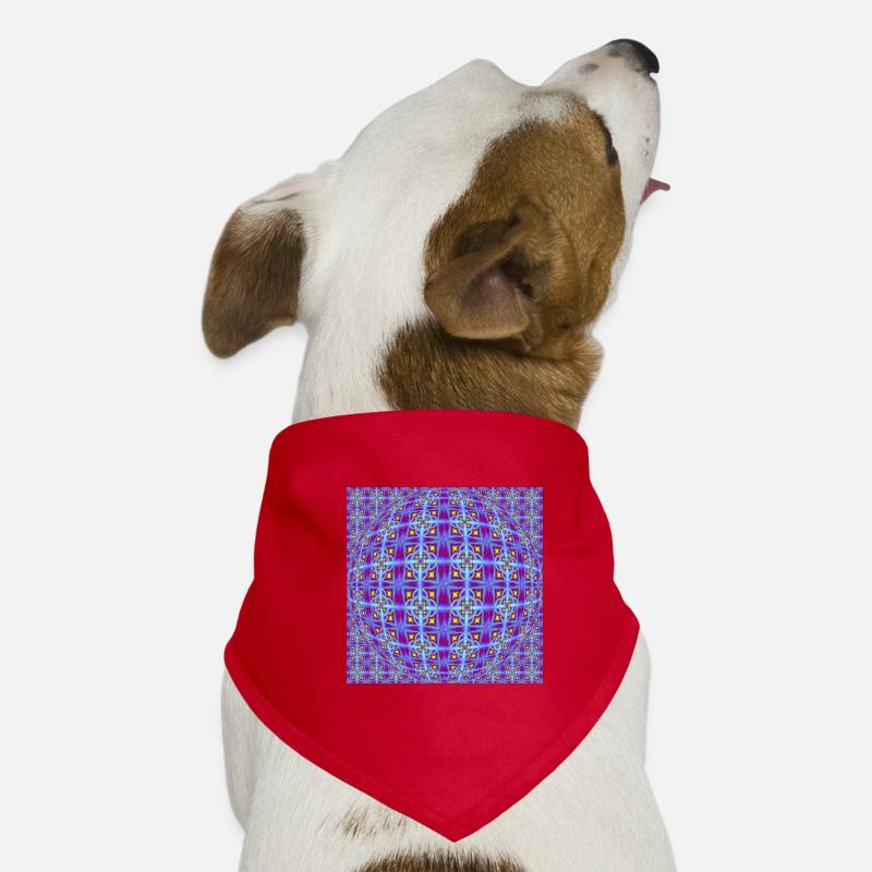 FRACTAL PATTERN LIGHT OP ART Dog Bandana