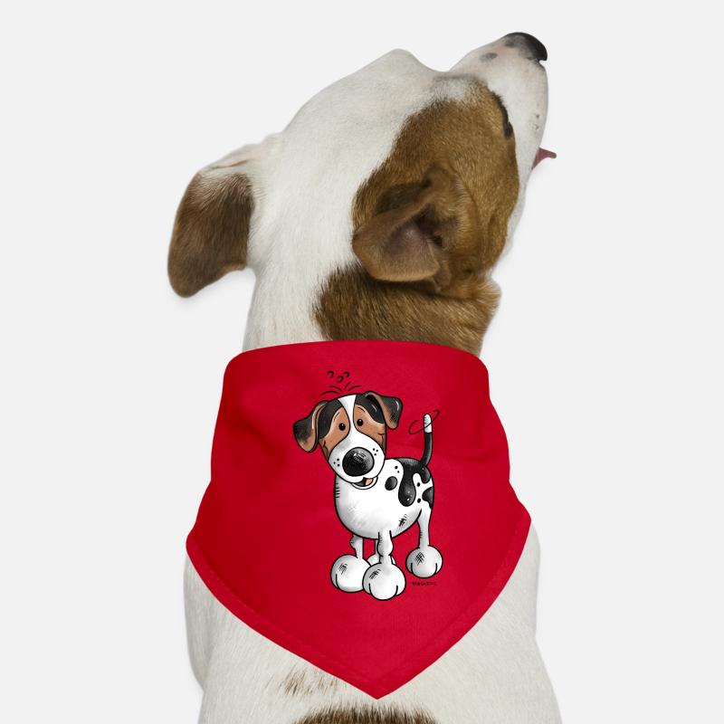 Da kommt ein Jack Russell - Hunde-Bandana - Rot