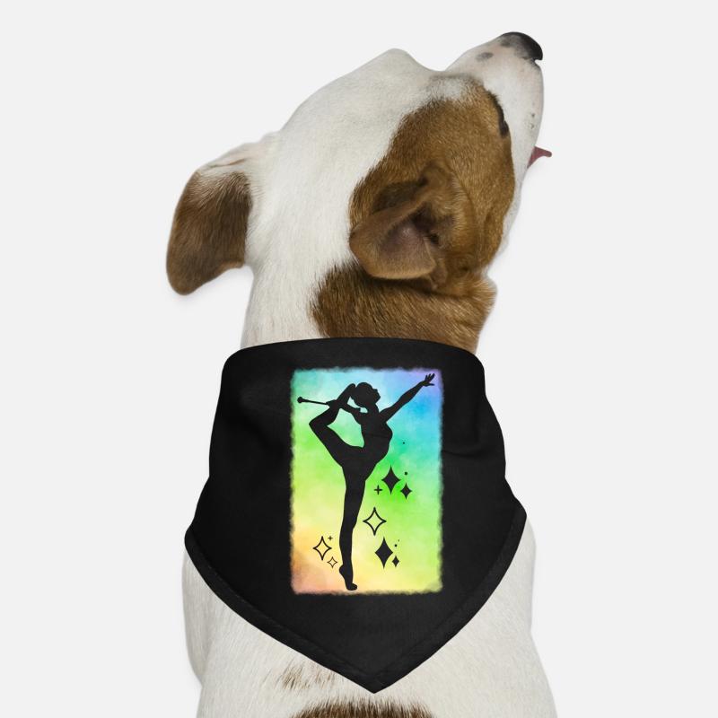 Twirleuse raindow background Bandana pour chien