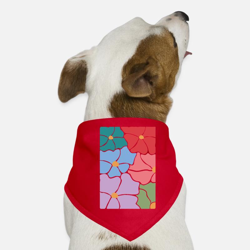 Boho Flora Blumen Hunde-Bandana
