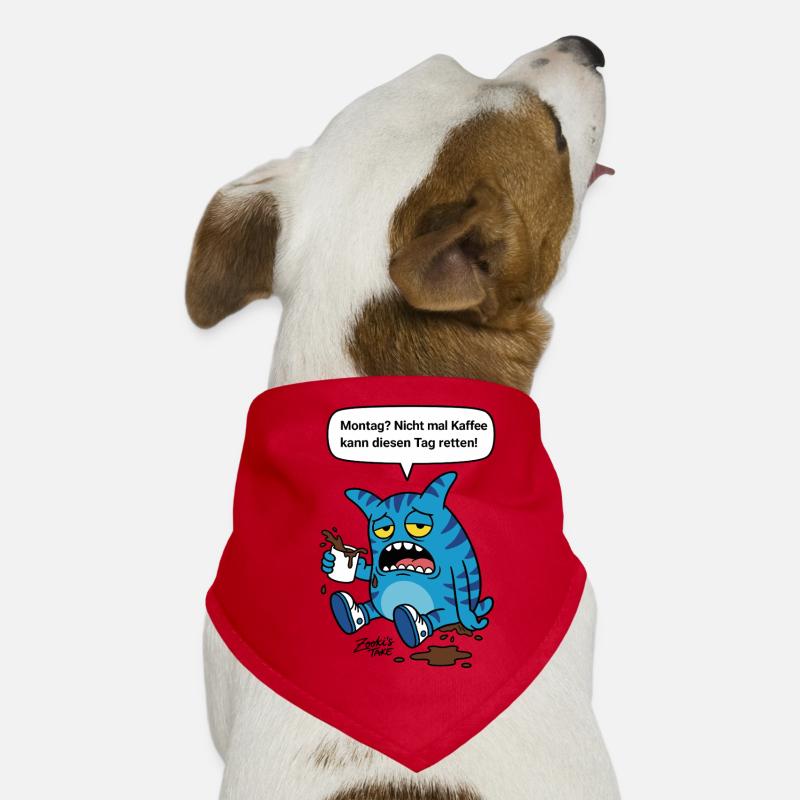Monday? Not Even Coffee Helps - Zooki Monster Dog Bandana