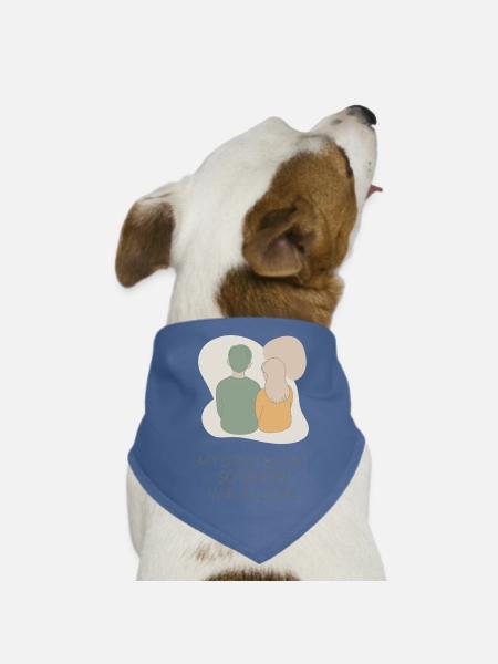 Mit dir ist es fast so schön wie alleine - Hunde-Bandana - Rot - Vorne