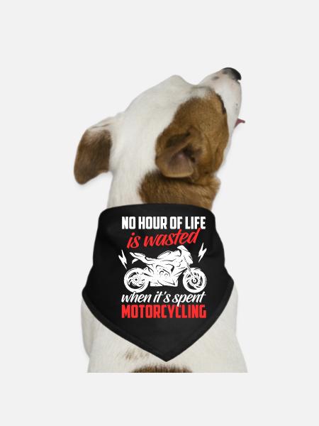 Motorcycle Shirt · Superbike · Biker · - Dog Bandana - black - Front