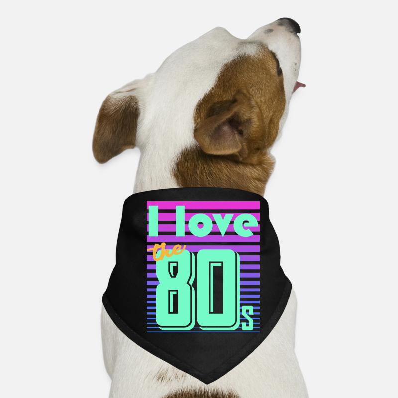 neon retro Hunde-Bandana