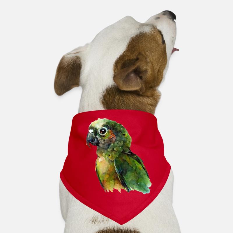 Papagei - Hunde-Bandana - Rot
