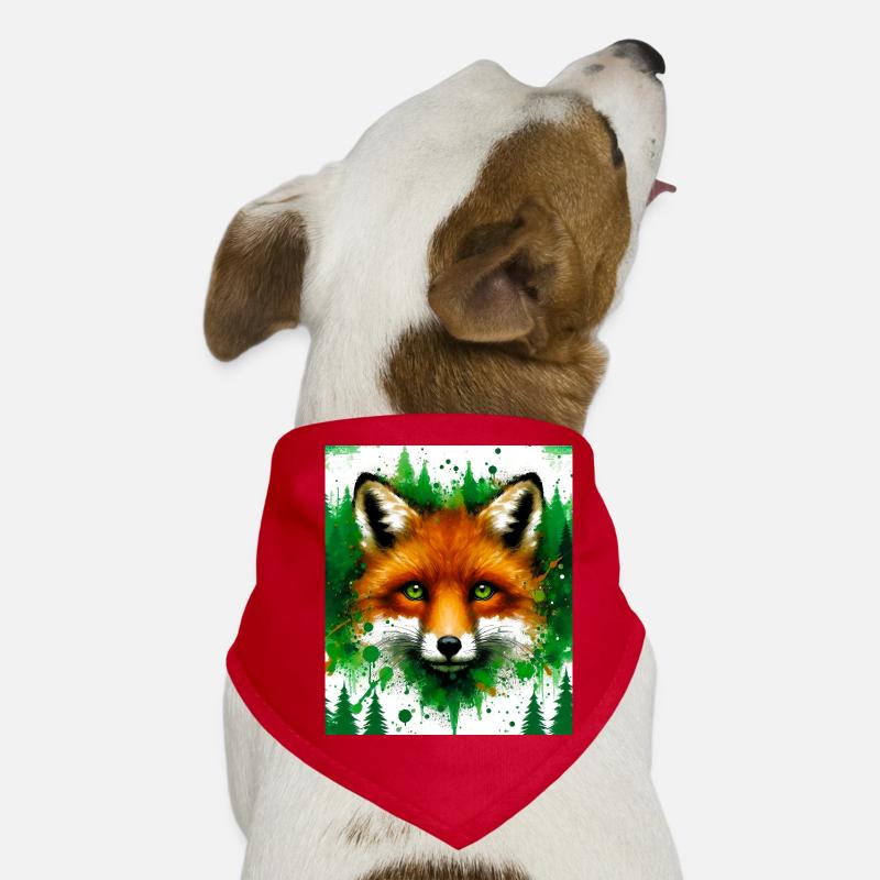 Fuchs - Hunde-Bandana - Rot