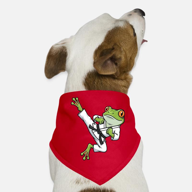 Whimsical Frog Toad Toad Karate Martial Arts Dog Bandana