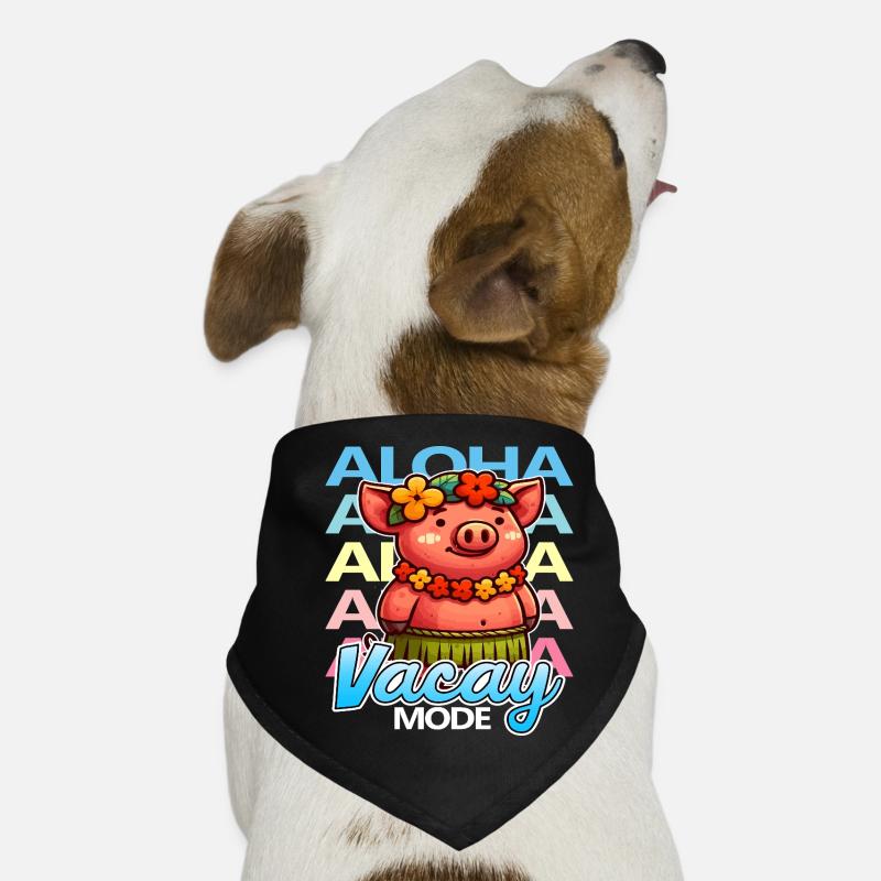 Mode Vacances Cochon Tropical Bandana pour chien
