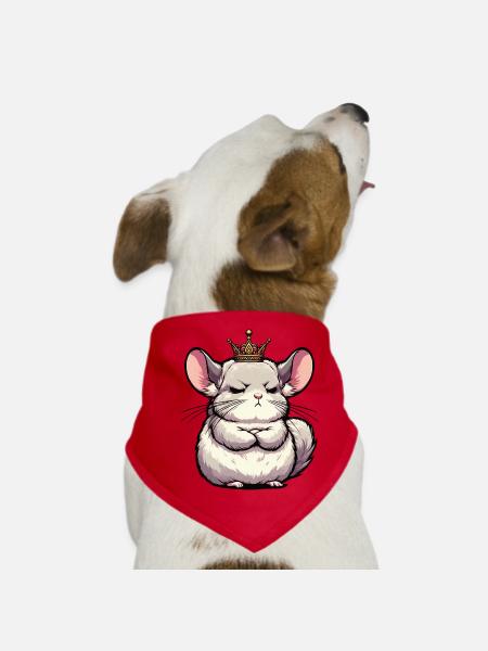 Chinchilla Chinchillas Chinchilla Owner Rodent - Dog Bandana - red - Front