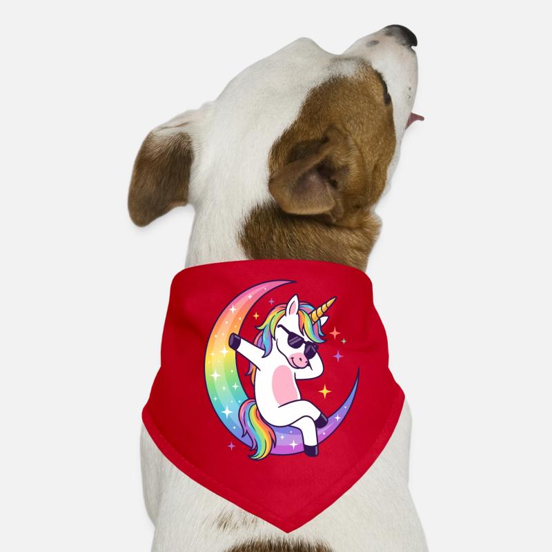 Rainbow Unicorn Moon Groove Dog Bandana