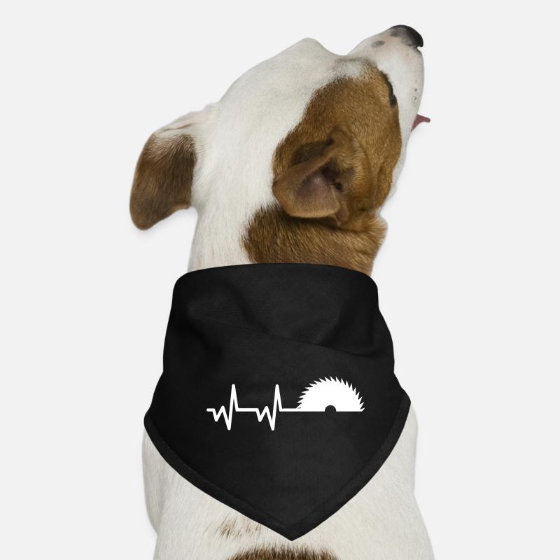 Herzschlag Saege Hunde-Bandana