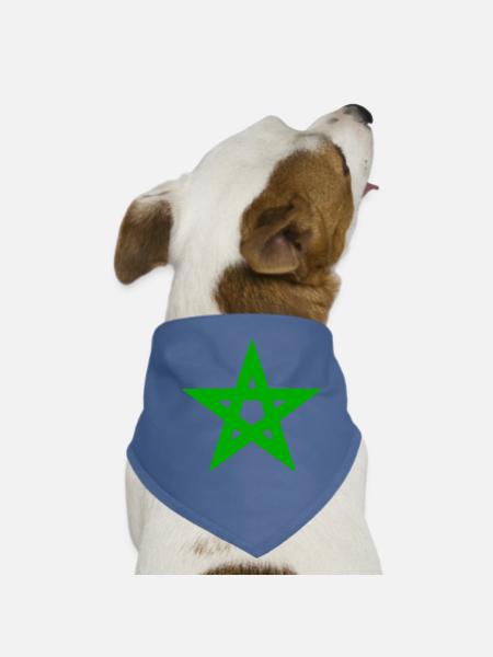 Morocco star - Dog Bandana - red - Front