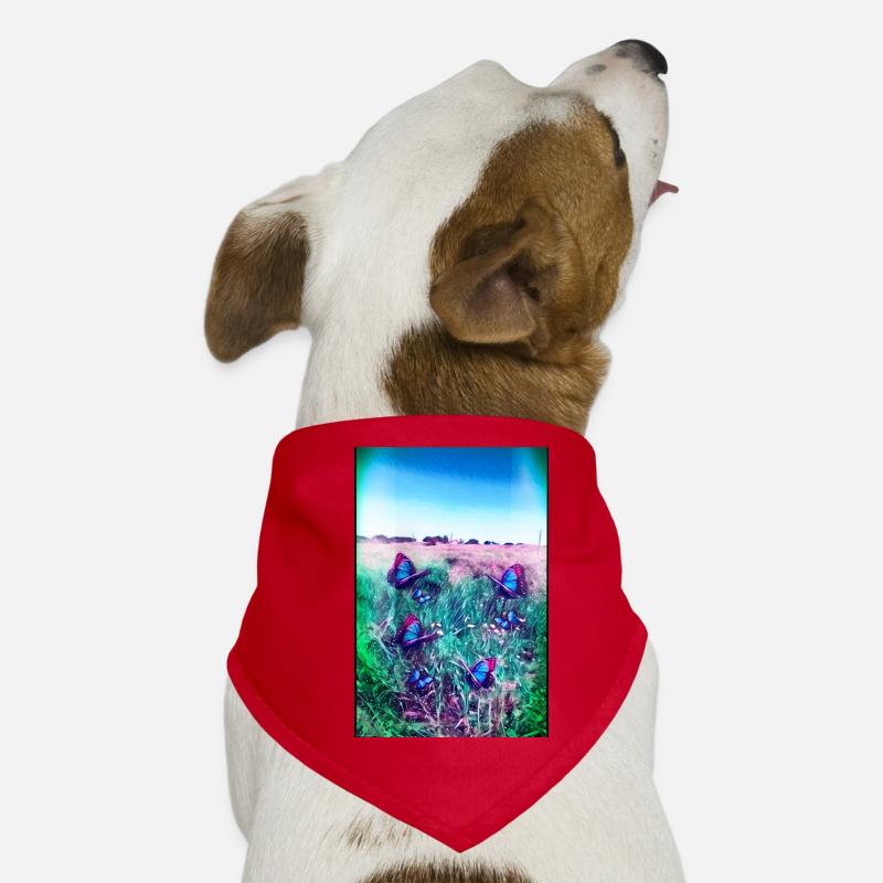 blue butterflies Dog Bandana