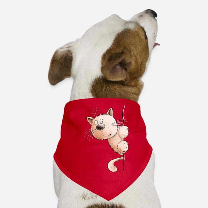 Rote Katze I Katzenfreunde Geschenk Hunde-Bandana