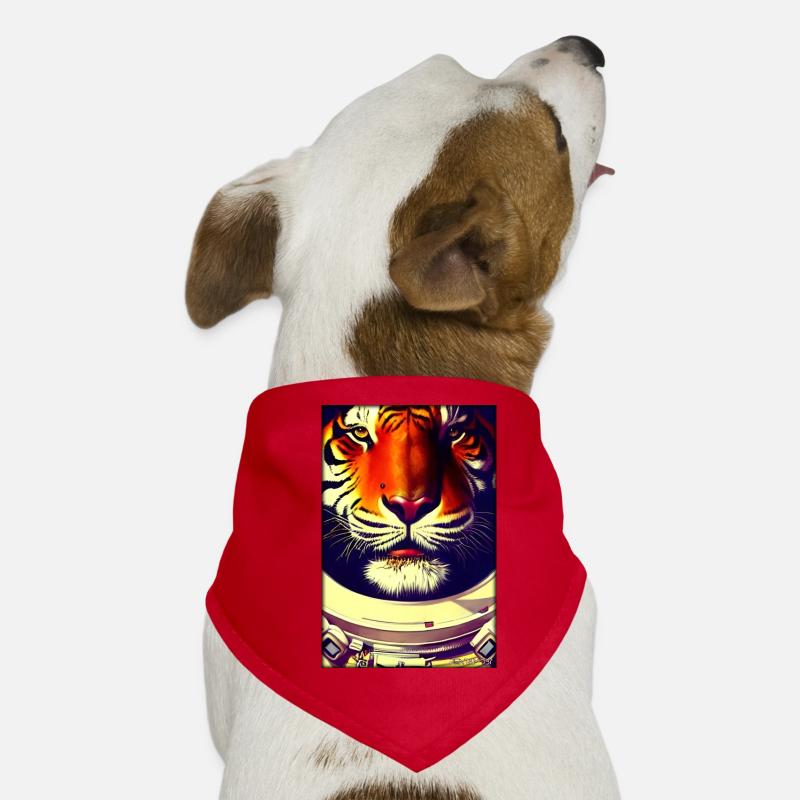 Tiger Big Cat Astronaut Future Sci-Fi Technology Dog Bandana