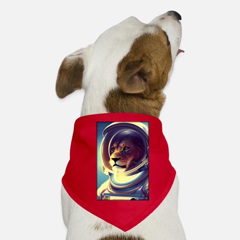 Leo Big Cat Astronaut Future Sci-Fi Technology Bandana pour chien