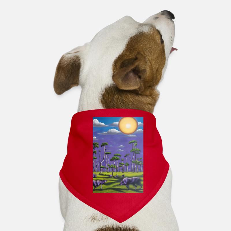 Loup à l’horizon Bandana pour chien